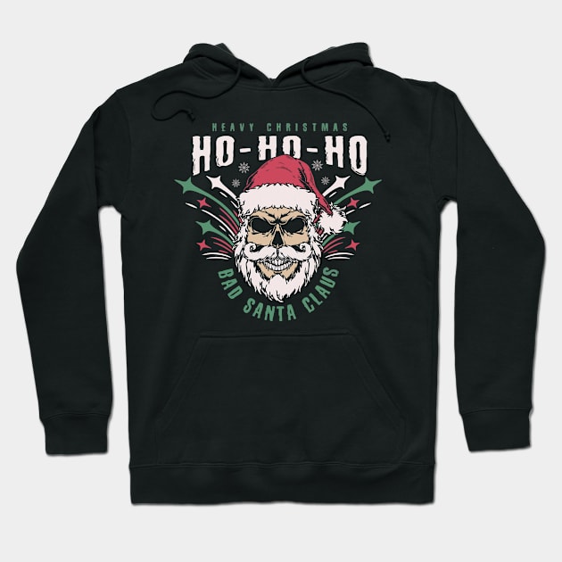 bad santa claus christmas Hoodie by Supertrooper